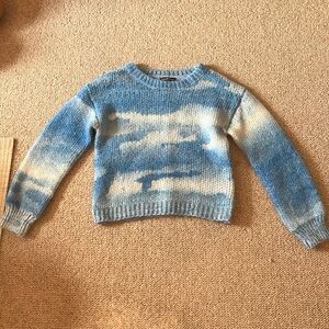 Cozy blue sweater,nice for a dinner out or a nice occasion